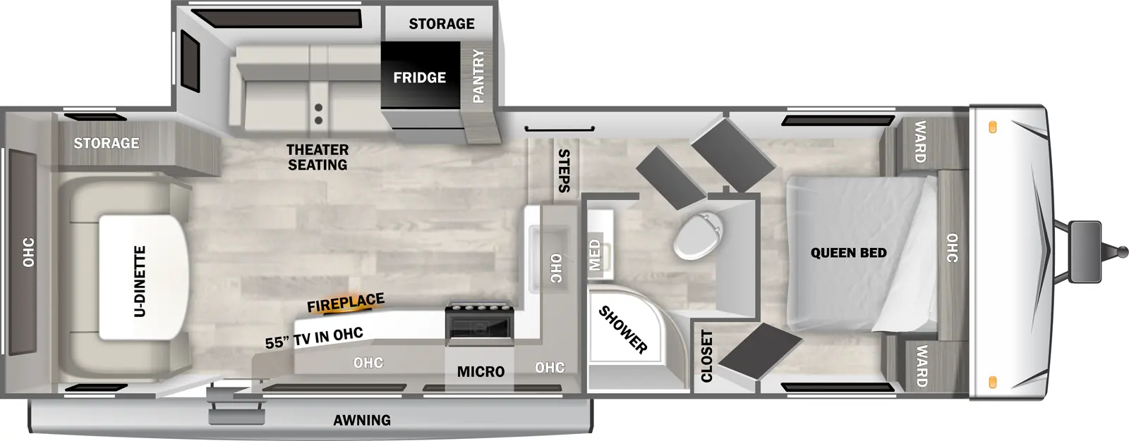 Evo West 2560RD Floorplan